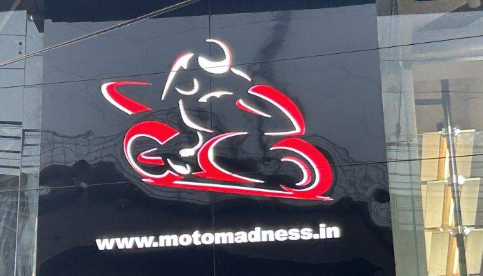 custom sign , bike sign led sign moto madness 4